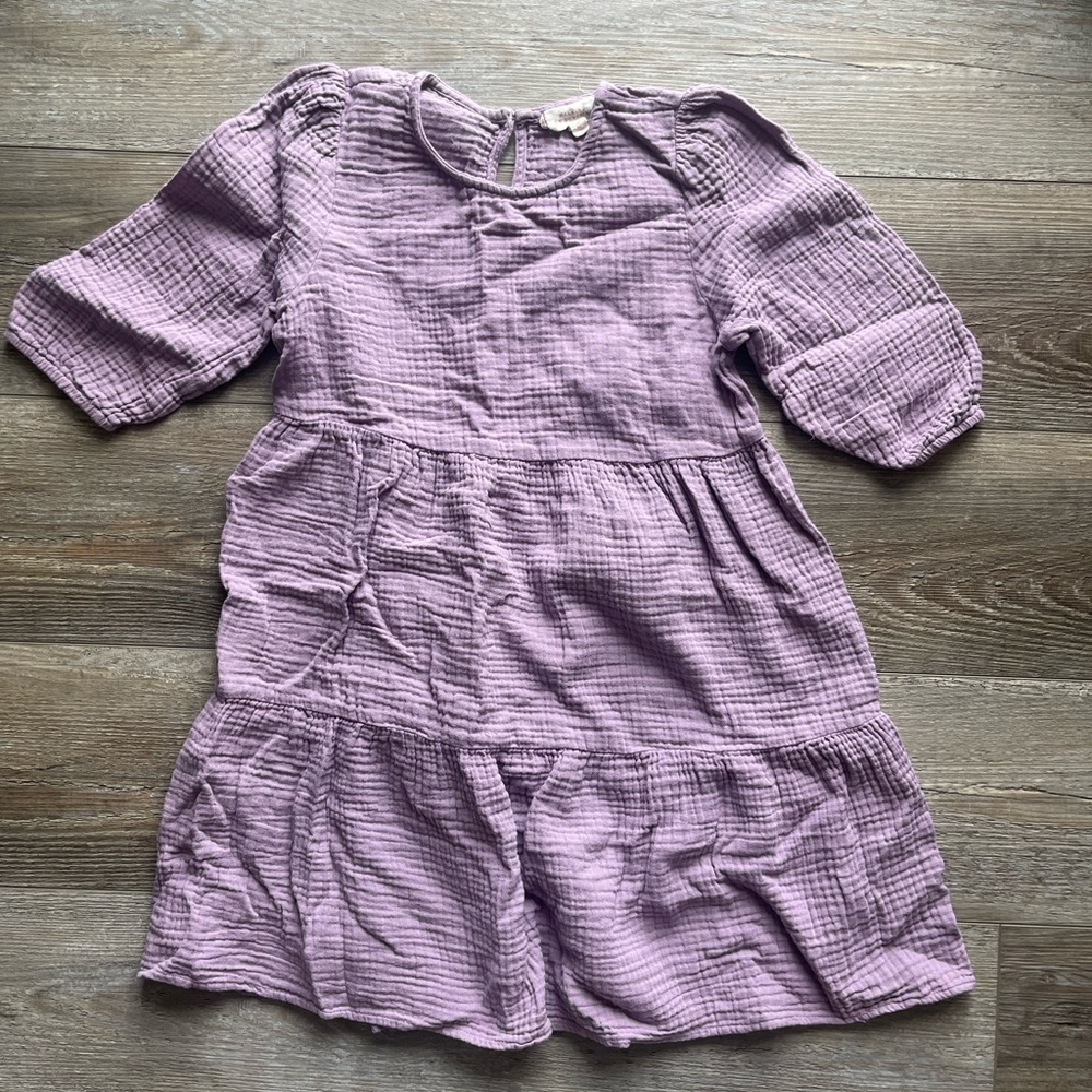 Walking on sunshine brand girls gauze dress, lavender